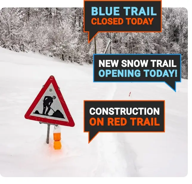Blue trail closed today!