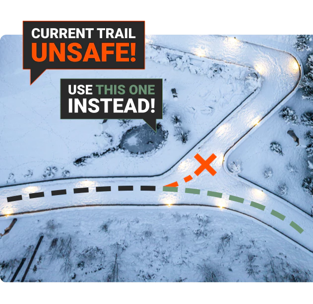 Current trail unsafe!